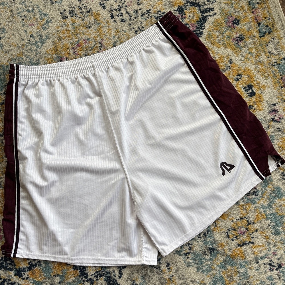 VTG Sports Belle White Dazzle Basketball Shorts Men SZ XL‎ 1980s 90s Retro USA